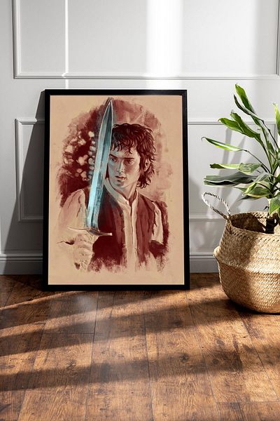 Saturn The Lord of the Rings Framed Painting - Frodo Baggins Poster Painting