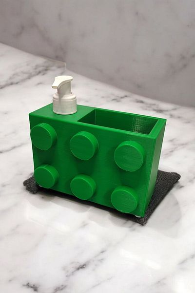 Maflen Πολύχρωμο Brick Block Special Design Σετ σαπουνιού και Organizer Πράσινο