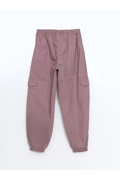 LC Waikiki Lcw Kids Pink Elastic Waist Girls Cargo Jogger Pants