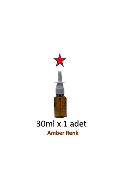 30 ml Burun Spreyi Amber Renk Boş Cam Şişe