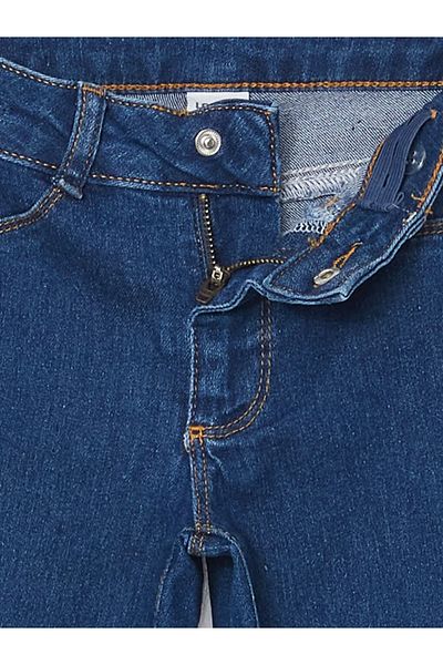 LC Waikiki Lcw Eco Indigo Girls' Jeans Pants with Adjustable Elastic Waist