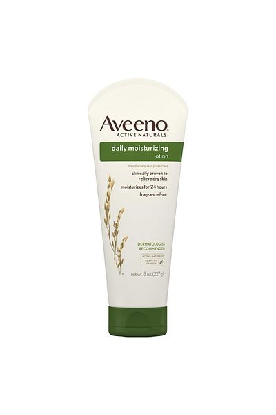 AVEENO Daily Moisturizing Body Lotion with Prebiotic Oat, Nourishes Dry Skin, Fragrance-Free, 8 oz