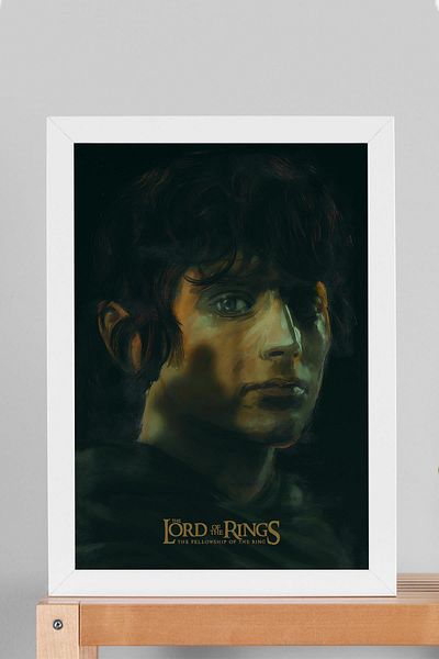 Saturn Tablou înrămat Stăpâna Inelelor - Poster de film Fraternity of Rings