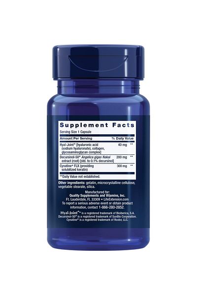 Life Extension Fast-Acting Joint Formula with Keratin, Korean Angelica, Hyaluronic Acid, 30 Capsules