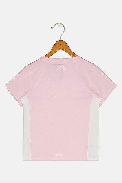 adidas Kids Girl Sportswear Fit Brand Logo Outdoor T-Shirt, Pink