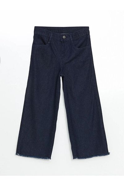 LC Waikiki Lcw Eco Indigo Girls' Jeans Pants with Adjustable Elastic Waist