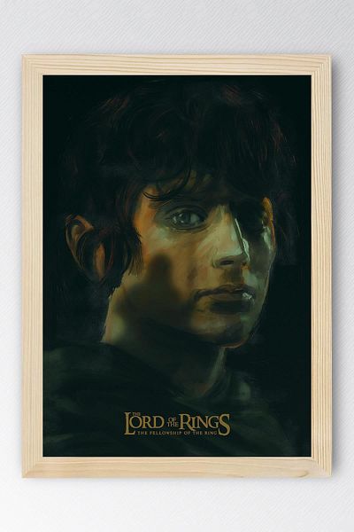 Saturn The Lord of the Rings Framed Painting - Fellowship of the Ring Movie Poster Painting