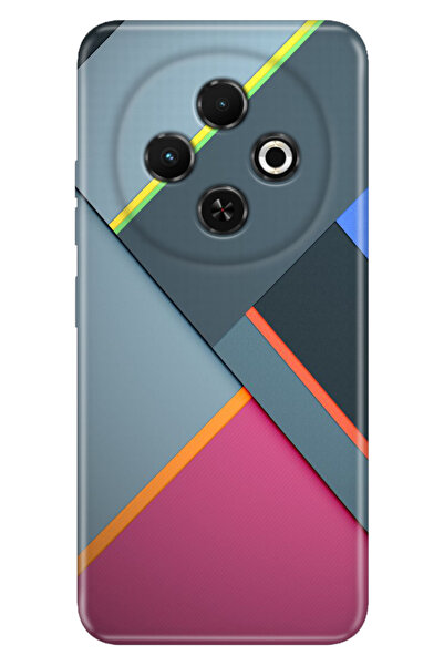 TECNO Spark 30C 6.67 " Kılıf Kamera Koruma Silikon Baskılı 6D Renkler