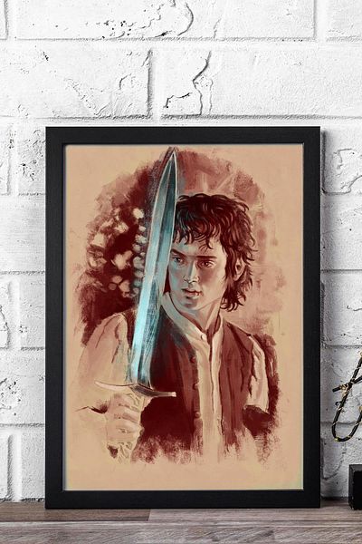 Saturn The Lord of the Rings Framed Painting - Frodo Baggins Poster Painting