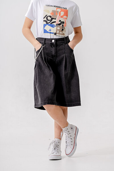 GİYİCEM TEKSTİL Kız Çocuk Pileli Şort 2864