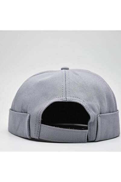 şapkadan Hiphop Erkek Takke Şapka Docker %100 pamuk açık gri Cırtlı
