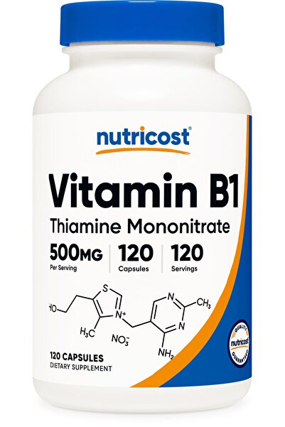 Nutricost Vitamin B1 (Thiamine) 500mg, 120 Capsules