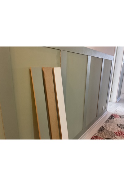 Genel Markalar İskandinav Dekoratif Duvar Çıtası, Tek Yüz Beyaz Ahşap Tek Yüz...