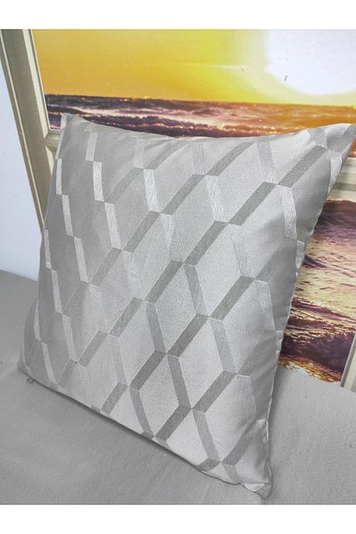Evcimenhome PRODUS NOU Husă de pernă țesătă jacquard 43cmX43cm Dia culoare;gri
