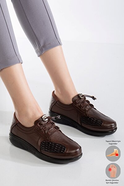 By Yağlıoğlu 92103 أحذية جلدية نسائية لتقويم العظام مناسبة لنتوءات الكعب ونتوءات العظام