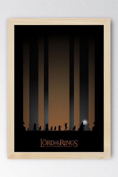 Saturn The Lord of the Rings the Fellowship of the Ring Framed Painting - Movie Poster Painting
