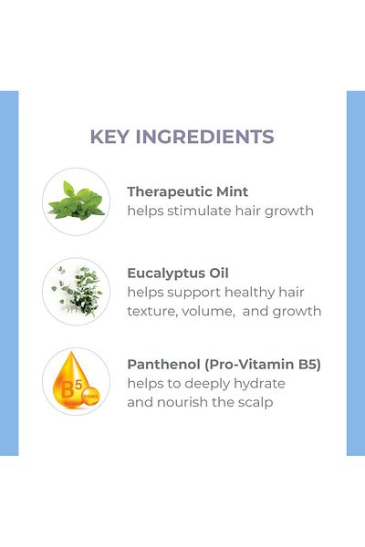DERMA E Thickening Shampoo for Thinning Hair – Sulfate-Free Mint & Herbal Volumizing Shampoo, 10 oz