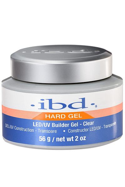 IBD Hard Gel, LED/UV Builder Gel - Clear, Strong Acrylic Finish, 2 oz