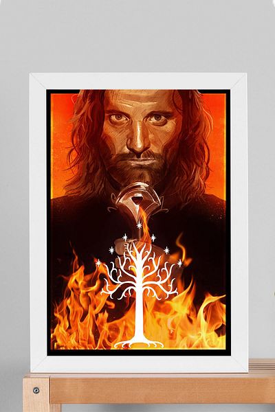 Saturn Tablou înrămat Stăpâna Inelelor - Poster Aragorn