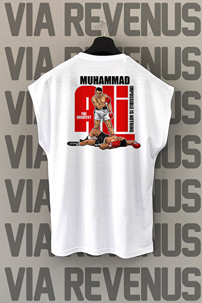 Vordevia Muhammad Ali Back Štampano Sportska majica bez rukava okrugla kragna