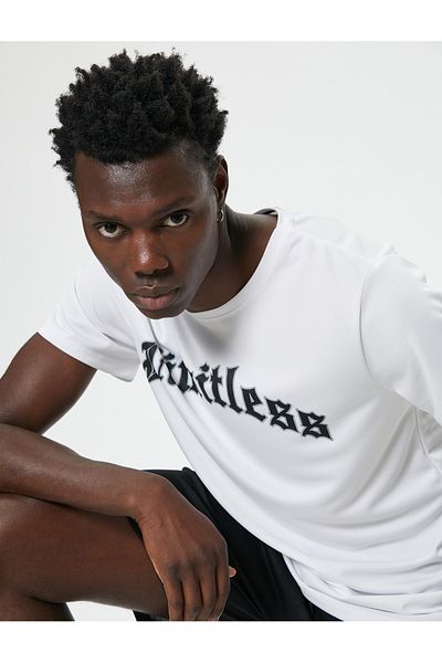 Koton Αθλητικό μπλουζάκι με κοντό μανίκι Crew Neck - Slogan Printed