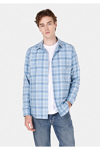 Colin's Regular Fit Blue Shirt - Men's Long Sleeve, Eco Selcuklu