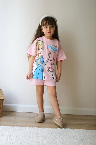 MİNİKO KİDS FETE ELSA FROZEN MODEL IMPRIMAT SHORT BUMBAC