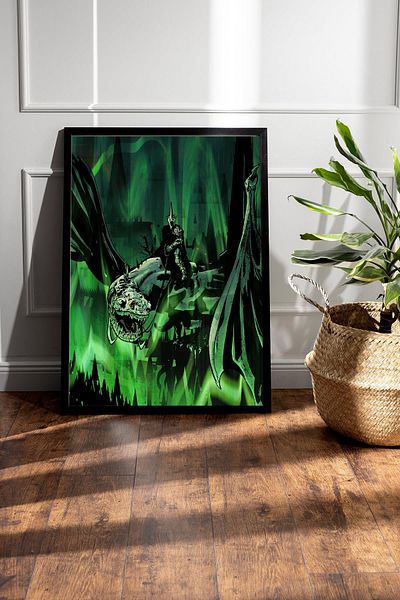 Saturn Stăpâna Inelelor Regele Vrăjitoare Pictură înrămare - Poster Regele Vrăjitoare de Angmar