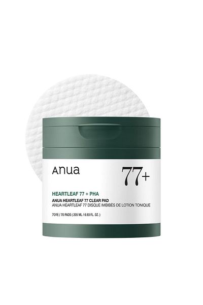 ANUA Heartleaf 77 Toner Pads, Exfoliating Facial Pads for Glass Skin, Hydrating, Sensitive Skin, 70 Pads