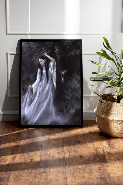 Saturn The Lord of the Rings Aragorn Arwen Framed Painting - Movie Poster Painting