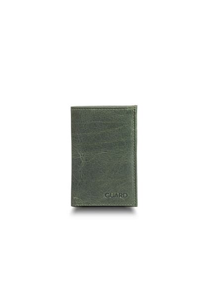 GUARD Antique Green Thin Mini Genuine Leather Men's Wallet P872