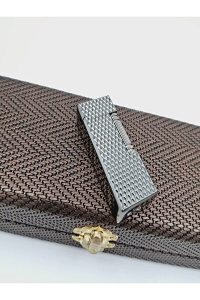 HK GİFT SHOP Retro Mekanik Tekerlek Eğik Alev Açık Alev Yan kayar Çakmak