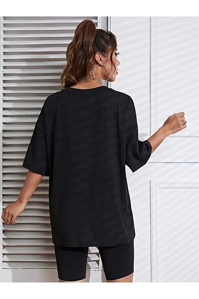 Keywest Μπλουζάκι Unisex Bonjour Madame με στάμπα Oversize 100% βαμβάκι