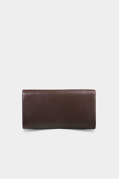 GUARD Brown Zippered Genuine Leather Women's Wallet P2221