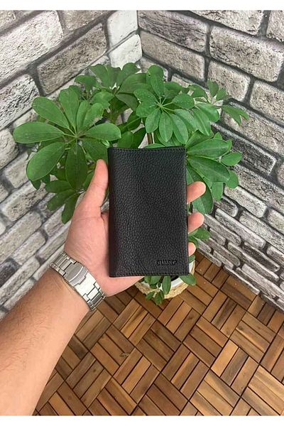 GUARD Black Passport Case Genuine Leather