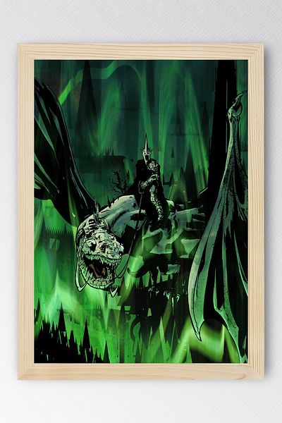 Saturn Lord of the Rings Witch King Framed Picture - Witch King of Angmar Poster Art Print