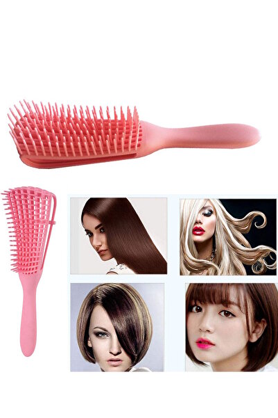CAŞ DEKORASYON Ružičasta četka/češalj za raščešljavanje kose protiv kovrčanja