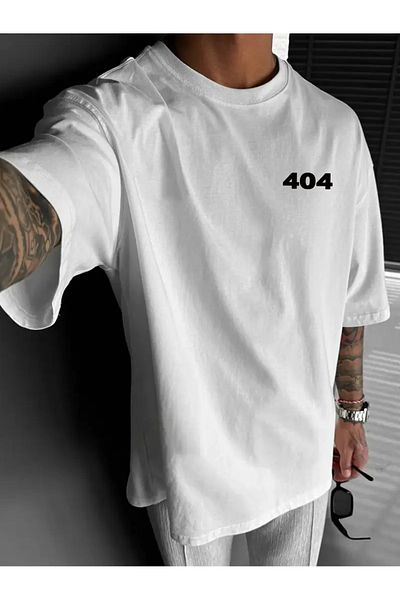 Keywest Tricou unisex Error 404 Not Found imprimat oversize 100% bumbac