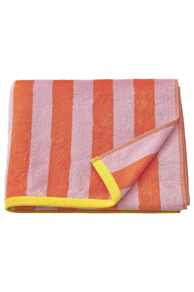 IKEA SLANHÖSTMAL рушник для ванної кімнати, помаранчево-рожевий, 70x140 см