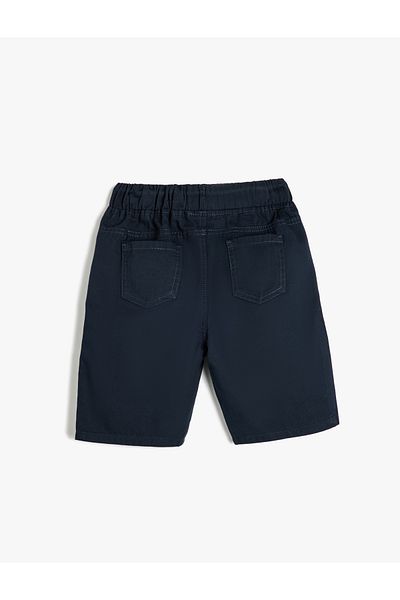 Koton Baumwoll-Basic-Shorts mit Bindegürtel und Taschendetail