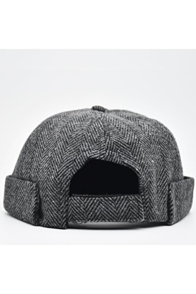 şapkadan Kısa Yünlü Bere Desenli Hipster Docker Şapka