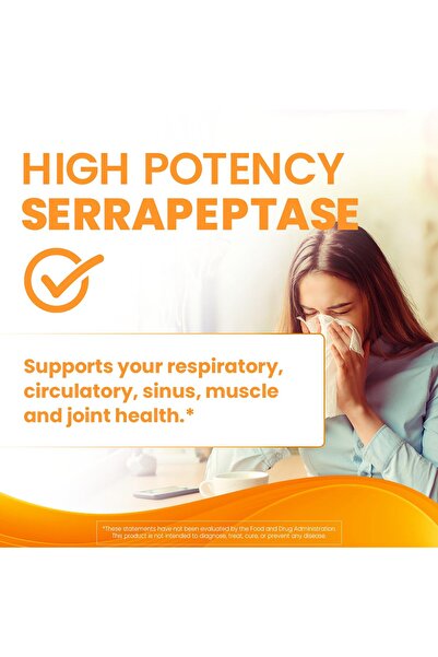 Doctor's Best Doctors Best High Potency Serrapeptase, Supports Sinus Health, 120K SPU, Non-GMO, Vegan, 90 Caps