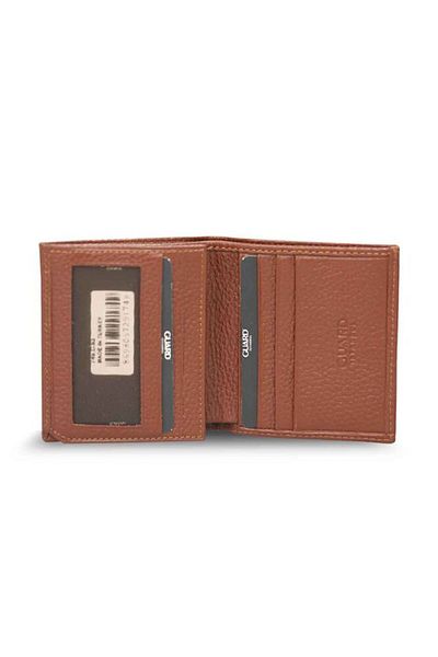 GUARD Tan Multi-Compartment Mini Genuine Leather Men's Wallet P749
