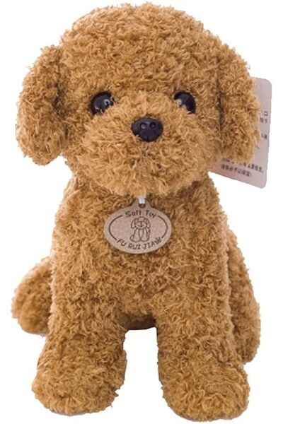 FEN TOYS Sevimli Köpek Kaniş Peluş Oyuncak 20 Cm Puppy Gerçekçi Ev Dekorasyon