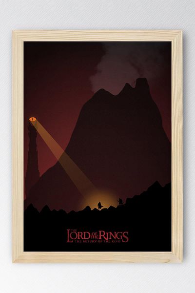 Saturn The Lord of the Rings Return of the King Framed Painting - Movie Poster Painting