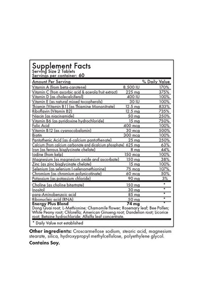 Futurebiotics Multi Vitamin Energy Plus for Women, 120 Tablets