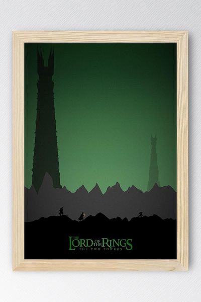 Saturn Lord of the Rings The Two Towers Framed Picture - Movie Poster Art Print