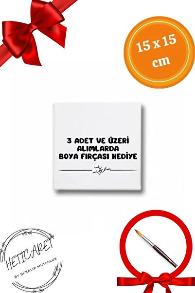 HETicaret Küçük Resim Tuvali 1 Adet 15x15 - Fırça Hediyeli
