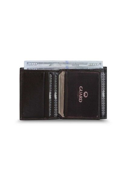 GUARD Brown Single Pile Vertical Genuine Leather Men's Wallet P760