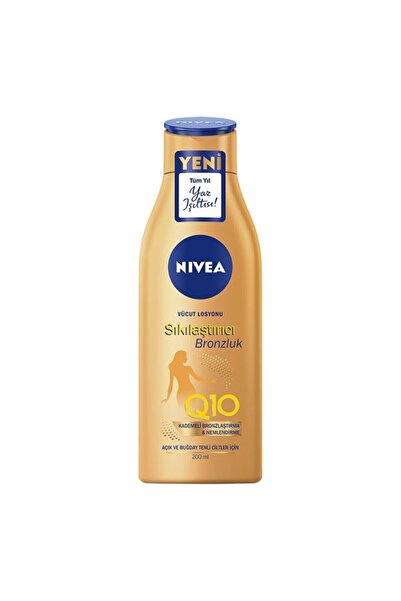 NIVEA Q10 Sıkılaştırıcı Bronzlaştırıcı Losyon 200 ml Açık Ve Buğday Tenli Cilt